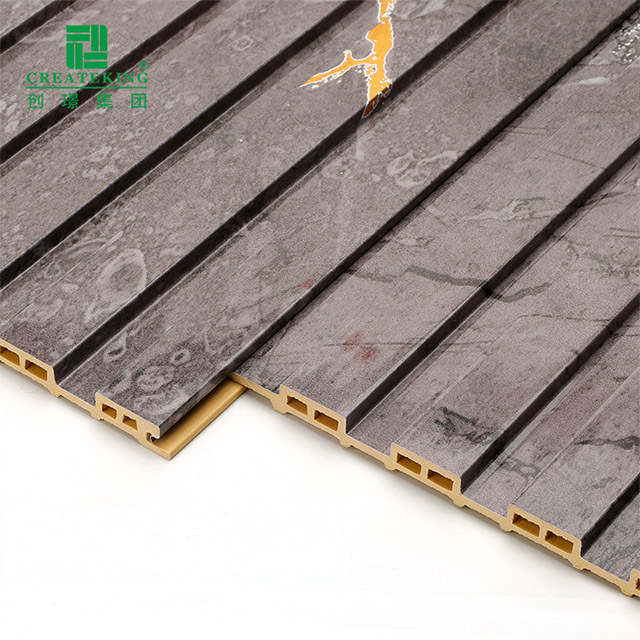 Panel Dinding Berongga Bergalur PVC Kalis Air 155*17mm