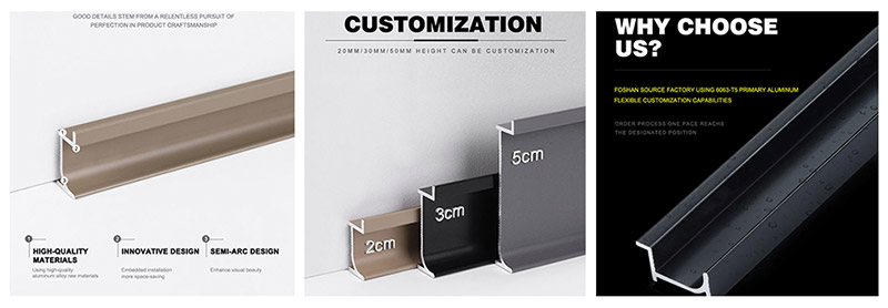 Skirting Aluminium Tersembunyi 20*12mm