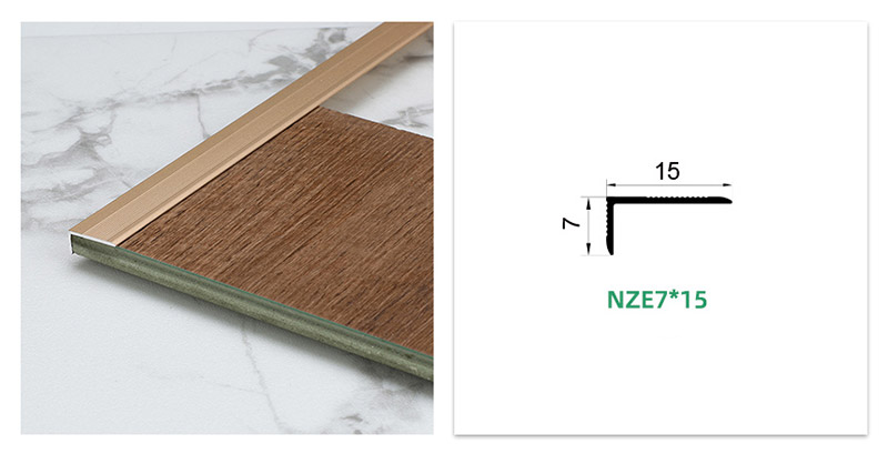 Kemasan Tepi Lantai Aluminium berbentuk L