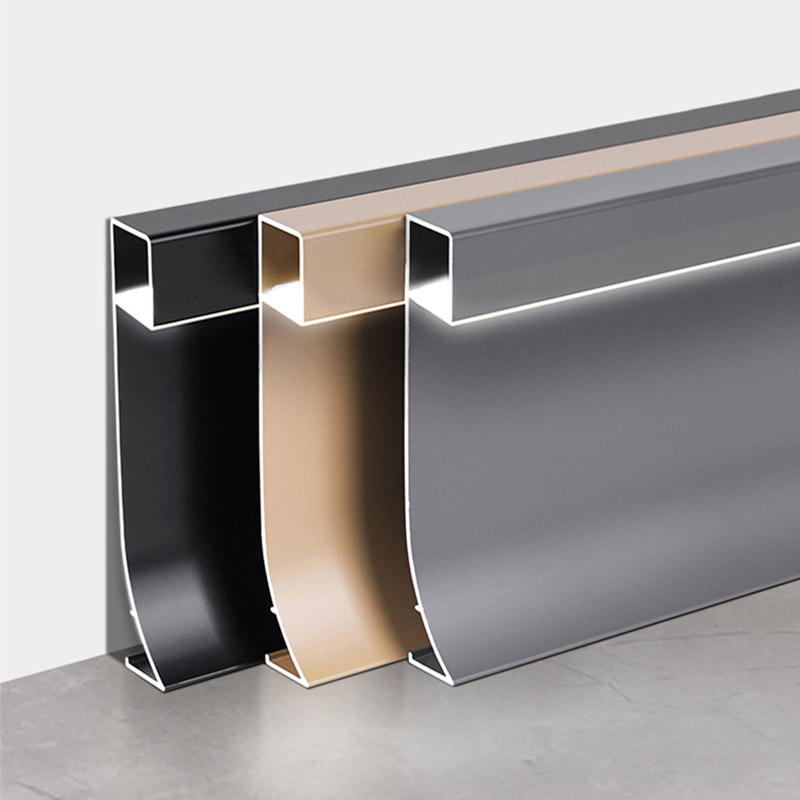 Papan Skirting Aluminium LED 80*9mm
