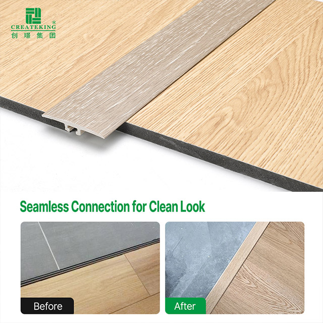 Jalur Ambang Pintu Kesan Kayu SPC 42*6.6mm 