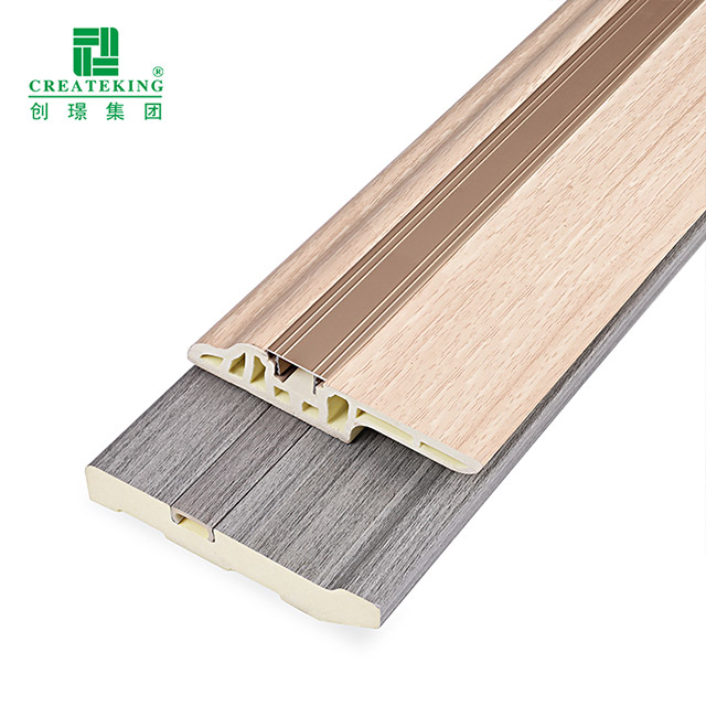75*15mm PVC Lambs Lidah Kuku Tersembunyi Papan Skirting