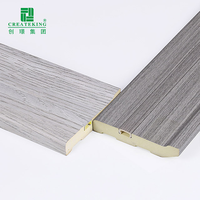 Papan Skirting Pepejal Kuku Tersembunyi PVC 75*15mm