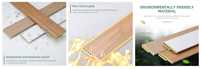 Papan Skirting Bulat Pensil PVC 75*15mm