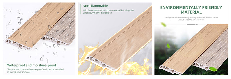 Papan Skirting Kuku Tersembunyi PVC 50*12mm