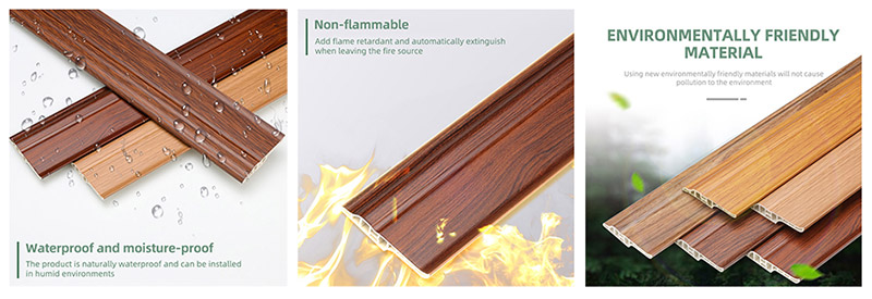 Papan Skirting PVC Pelbagai fungsi 68*16mm