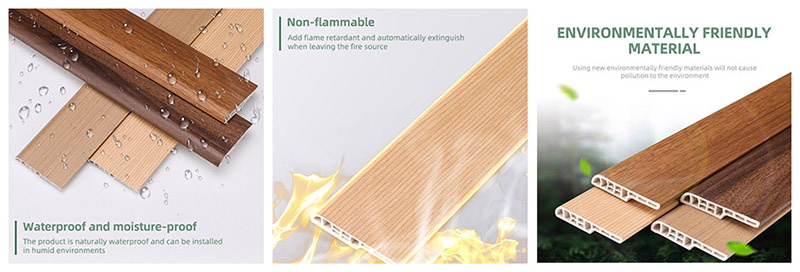 Papan Skirting Bullnose SPC 70*12mm