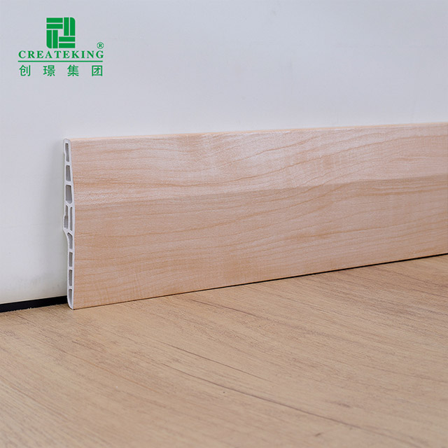 Papan Skirting PVC Berongga 100*15mm Chamfered