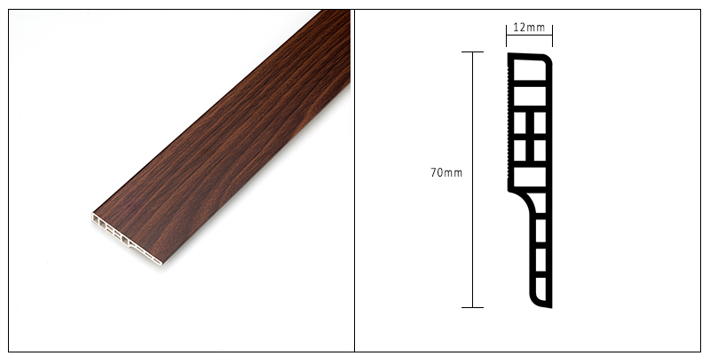 Papan Skirting Persegi SPC 70*12mm