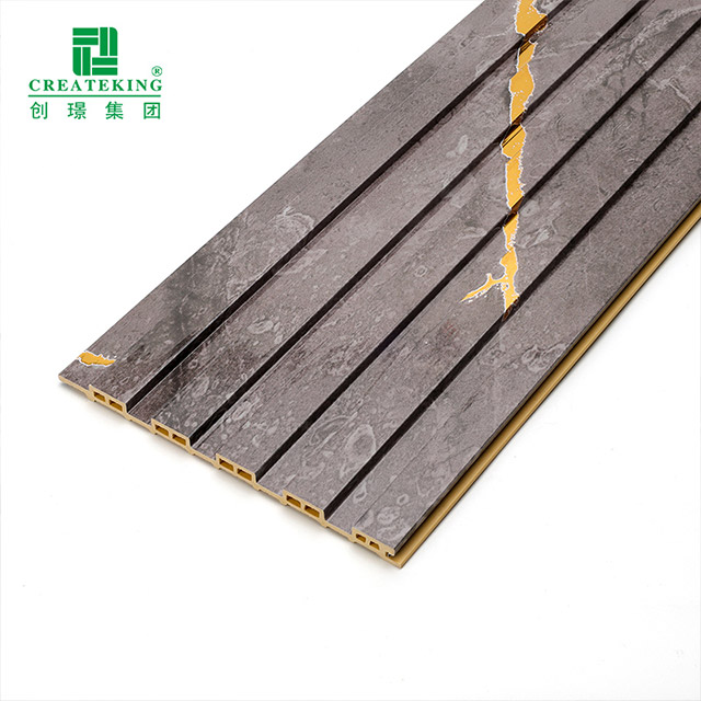 Panel Dinding Berongga Bergalur PVC Kalis Air 155*17mm