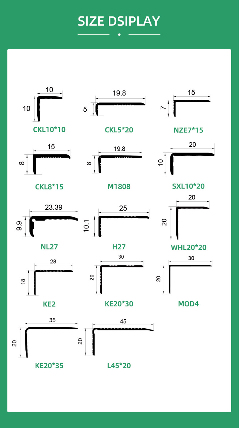 Banding Tepi Lantai Aluminium berbentuk L