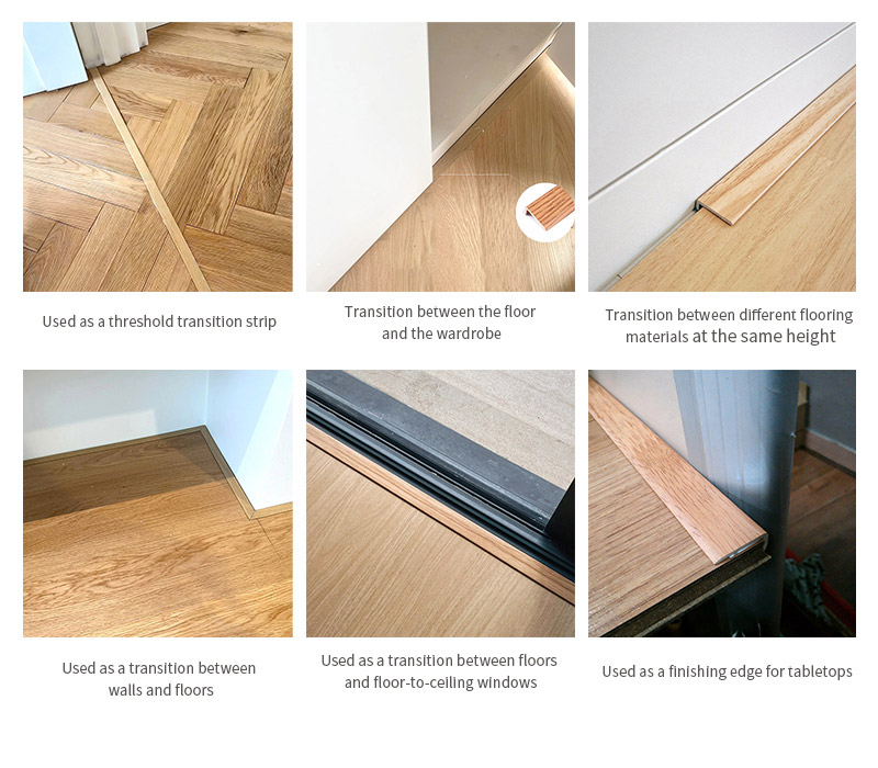 Jalur Tepi Lantai Laminat PVC berbentuk L