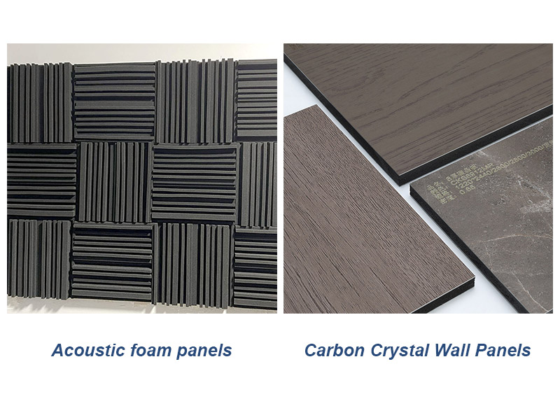Perbezaan antara panel busa akustik dan panel dinding kristal karbon: panduan lengkap