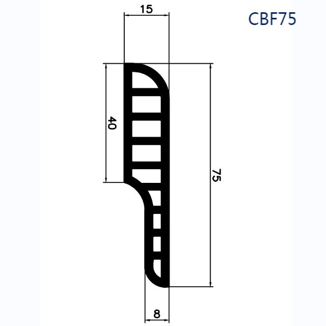 Garis skirting dinding CBF75 