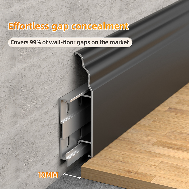 Papan skirting aloi aluminium gaya Perancis 50*12mm