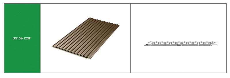 Panel Dinding Bergalur Lubang Segi Tiga 159*9mm