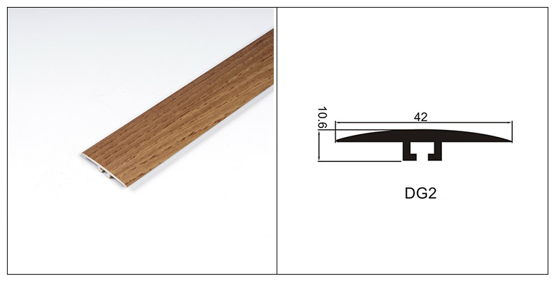 Jalur Ambang Pintu Kesan Kayu SPC 42*6.6mm