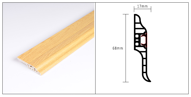 Papan Skirting Kuku Tersembunyi PVC 68*17mm