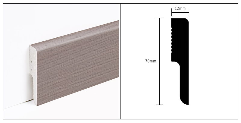 Papan Skirting PVC Pepejal 60*12mm