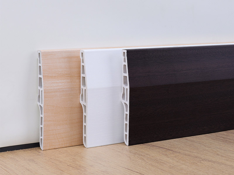 Papan Skirting PVC Berongga 100*15mm Chamfered