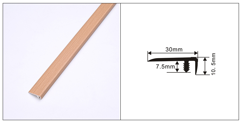 Jalur Tepi Lantai PVC 30*10.5mm berbentuk F