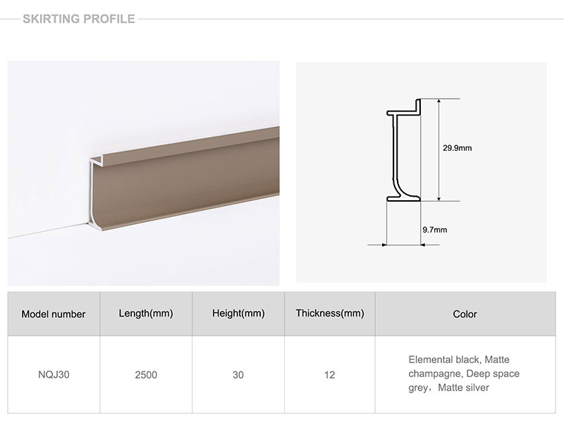 30*12 Skirting Aluminium Tersembunyi