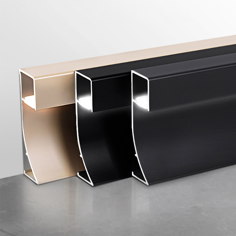 Papan Skirting Aluminium LED 50*9mm