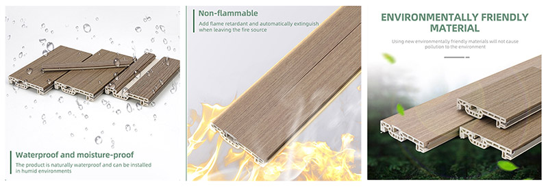 Papan skirting kuku tersembunyi 60*12mm WPC