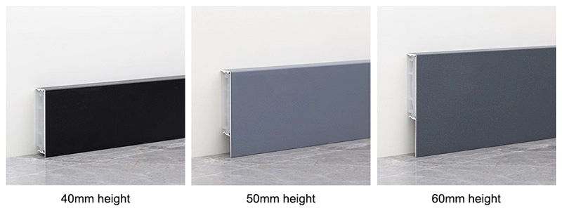 60*11mm Aluminium Aloi Baseboard