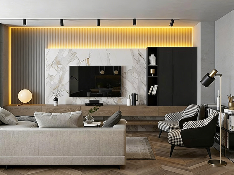 Dinding Ciri Ruang Tamu