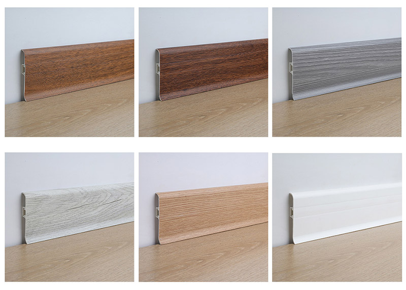 Skirting Lantai PVC 70*15mm dengan Aksesori