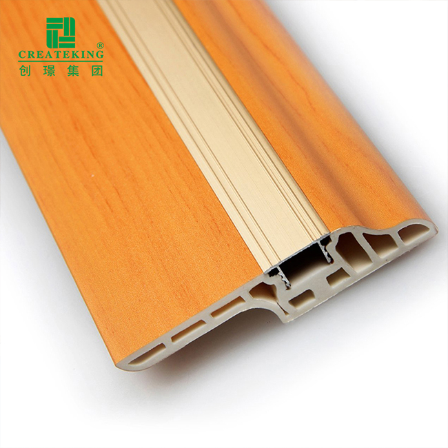 Pengilang Foshan OEM Wood Grain PVC Wall Skirting