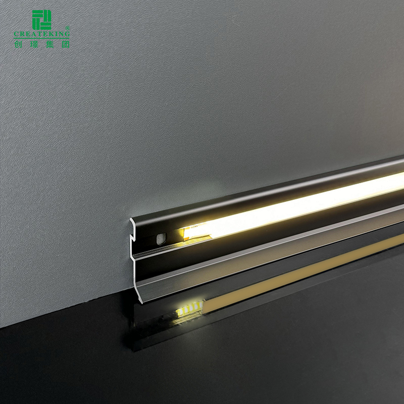 Papan Skirting Fleksibel LED PVC WPC Wall Decor Strip Self Adhesive untuk Hiasan Rumah DIY