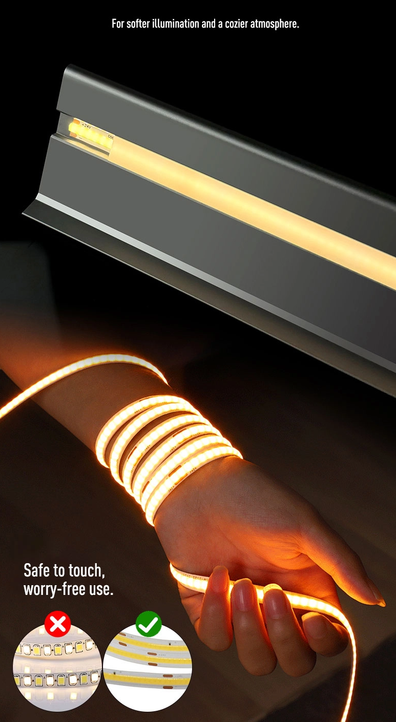 Papan Skirting Fleksibel LED PVC WPC Wall Decor Strip Self Adhesive untuk Hiasan Rumah DIY