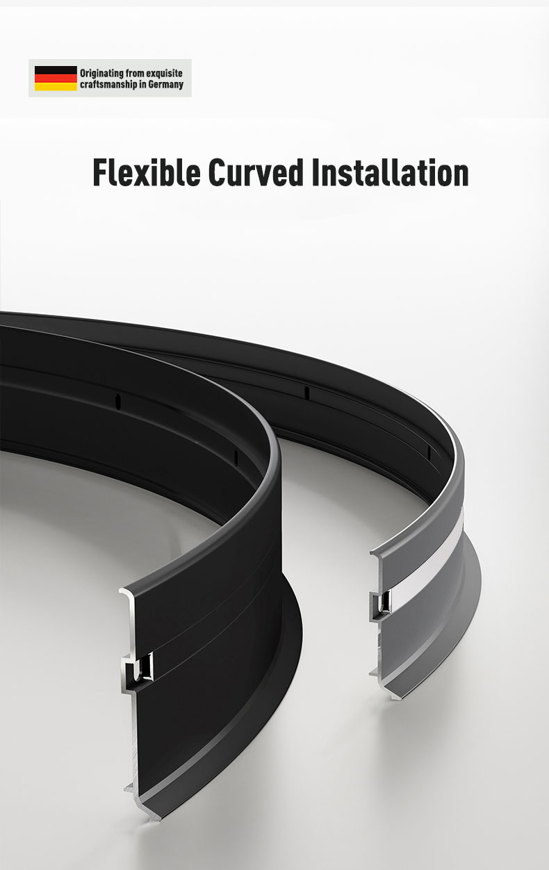 Papan Skirting Fleksibel LED PVC WPC Wall Decor Strip Self Adhesive untuk Hiasan Rumah DIY